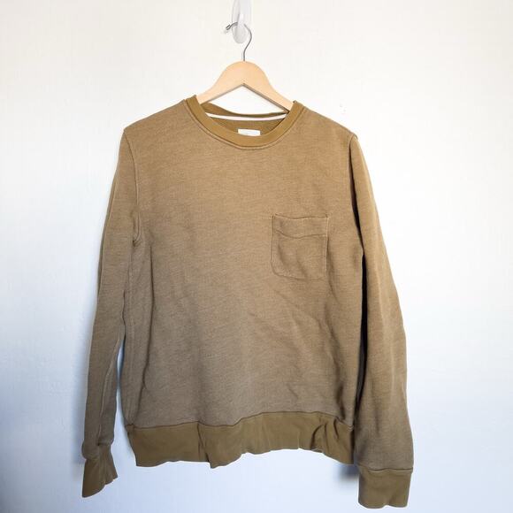 Boy+Girl Sweatshirt Mens Medium Large Crewneck Camel Rust French Terry Pocket - Picture 1 of 8